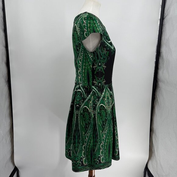 Green Paisley Dress By Dress Barn Established 1962 Size S - Picture 5 of 10